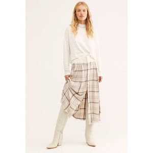 Free People Avril Maxi Skirt WHITE BNWT